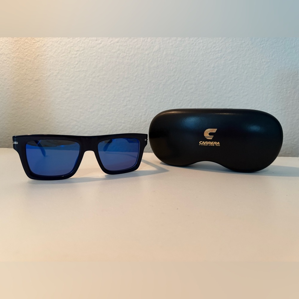 Carrera Sunglasses Blue/Black with mirror Blue Lenses! BRAND NEW!